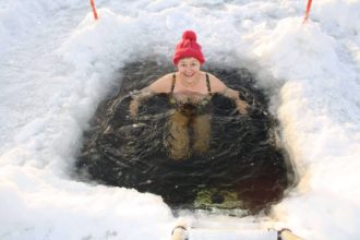 Vinterbad i isvak är bra för hälsan