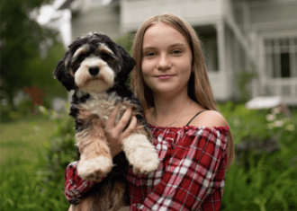 Skoltrötta Wilma blev motiverad tack vare hunden Ottivia