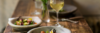 Dukatbord med mat och vin