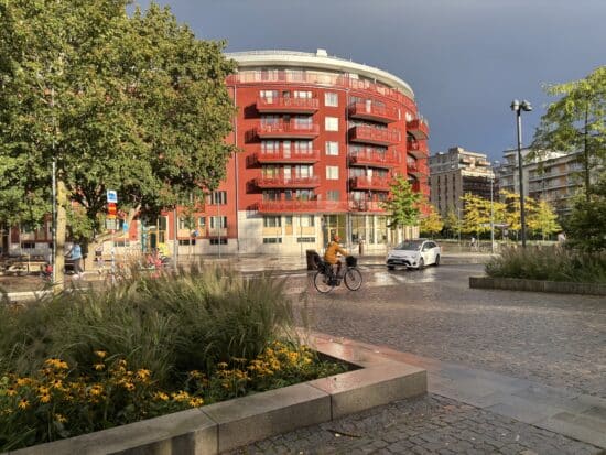 Gatubild från bostadsområde